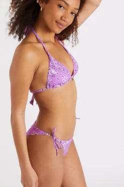 Bikini imprimé bandanas coloris lilas Rico & Lina Benita