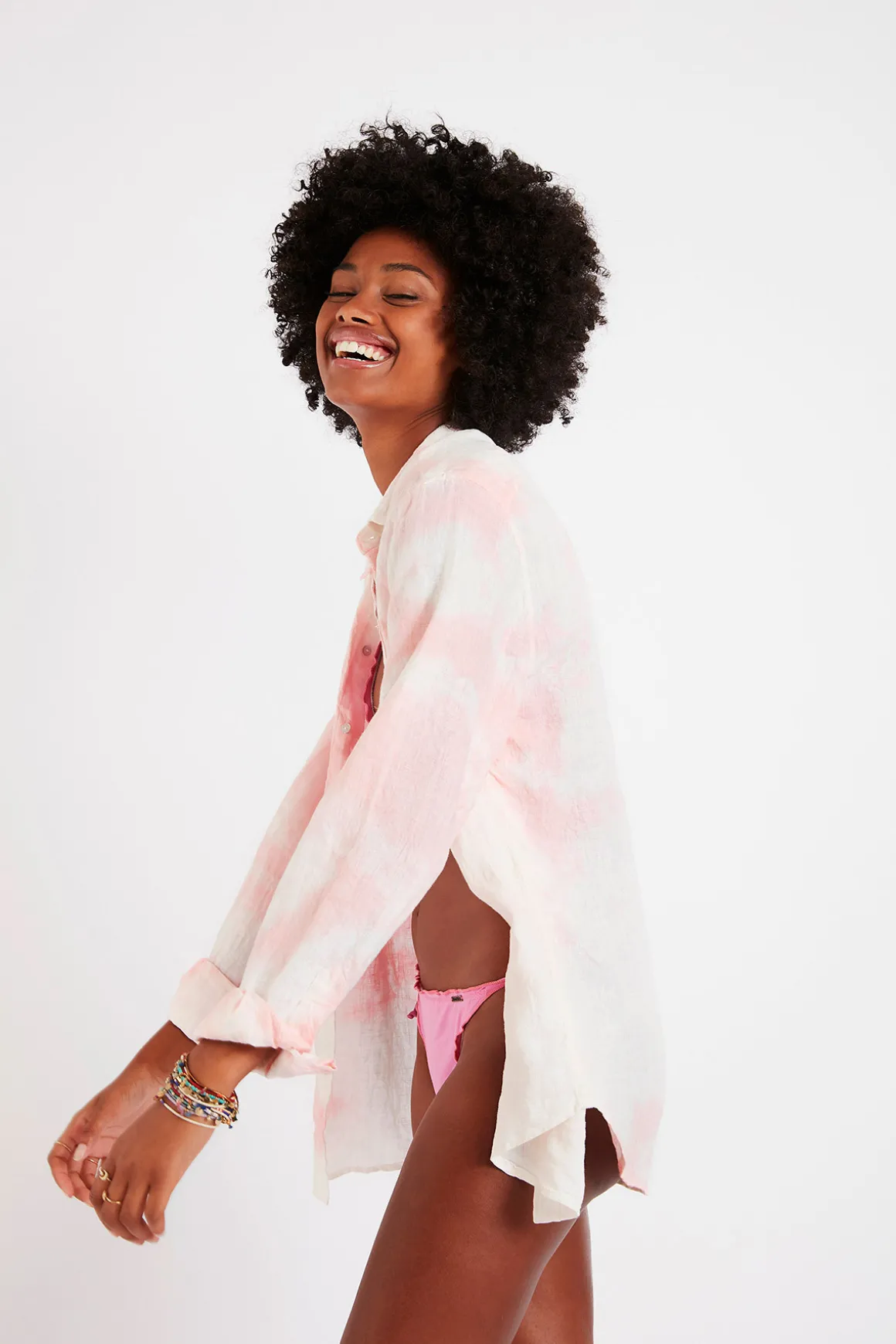 CHEMISE Tunique Beachwear rose PAROO ARUTA S