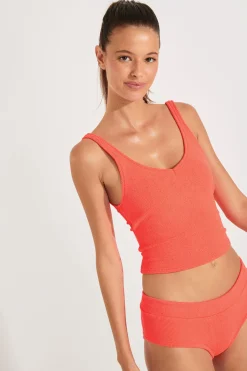 Ensemble 2 pièces corail TIAMO & BIA SCRUNCHY
