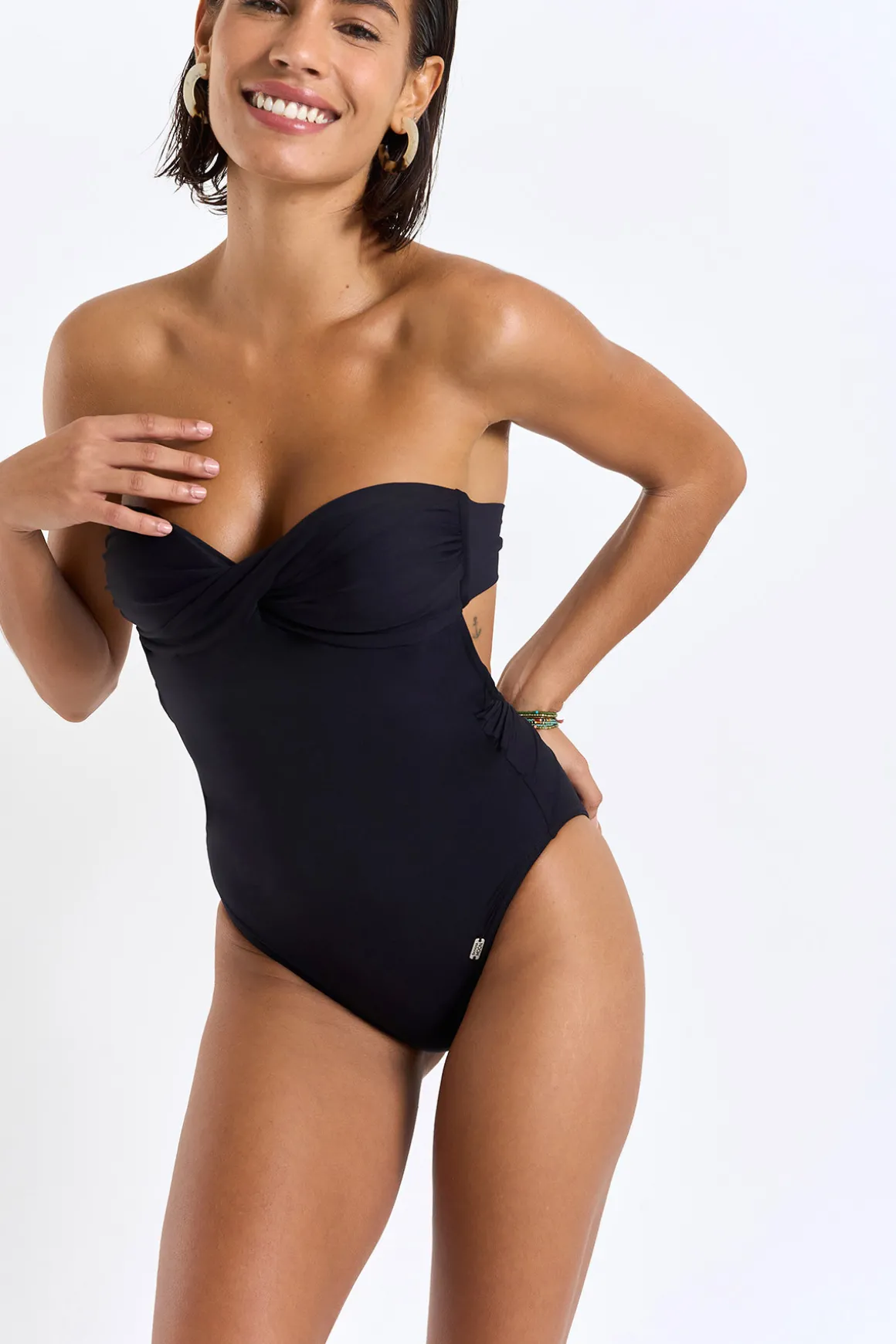 MAILLOT 1 PIECE Noir TWIST UNI