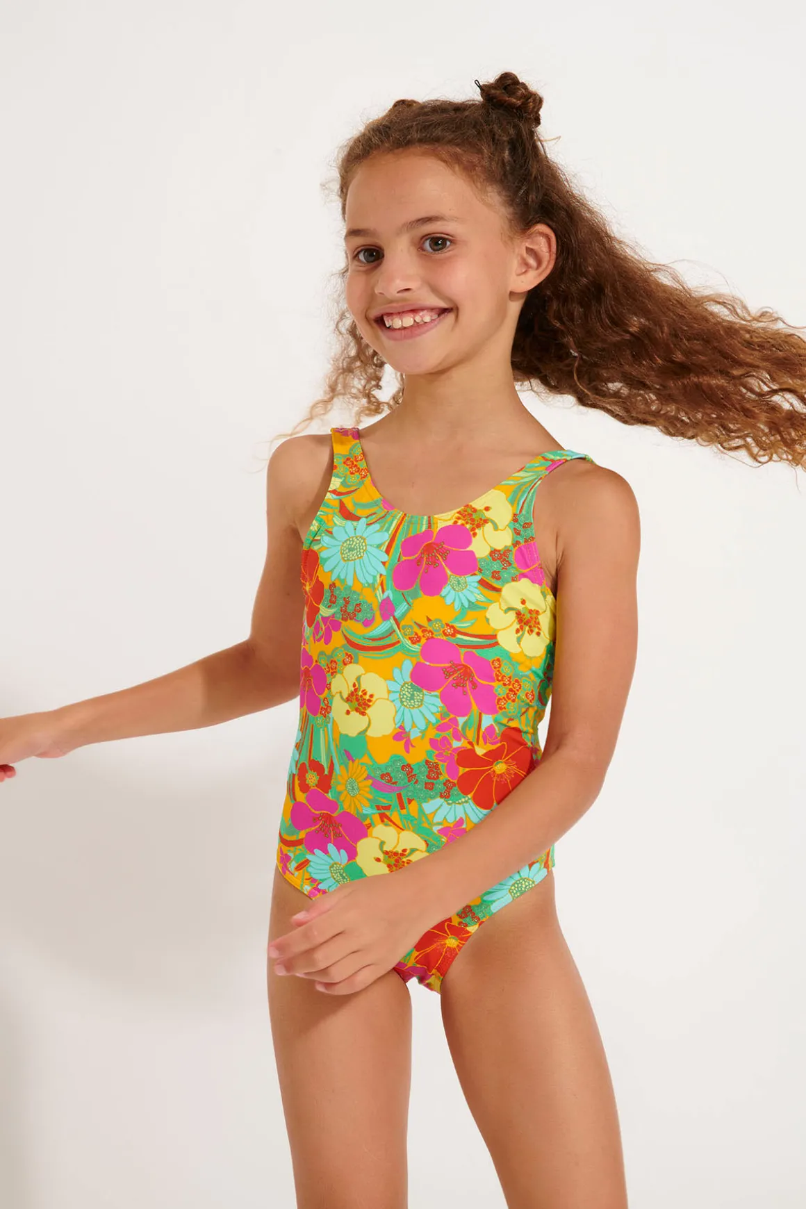 MAILLOT 1 PIECE Orange M BALOO WALLFLOWER