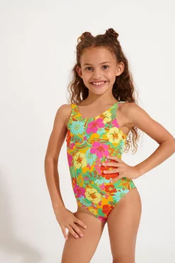 MAILLOT 1 PIECE Orange M BALOO WALLFLOWER