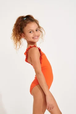 MAILLOT 1 PIECE Orange M TUNES COLORSUN