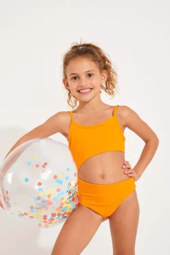 MAILLOT 1 PIECE Orange M ZIGZAG SPRING