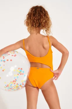 MAILLOT 1 PIECE Orange M ZIGZAG SPRING