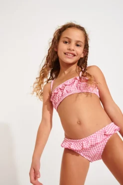 MAILLOT 2 PIECES Rose M TATI RETRO