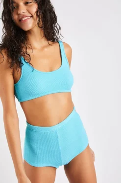 Maillot de bain 2 pièces bleu Justin & Naza Scrunchy