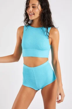 Maillot de bain 2 pièces bleu Maleo & Naza Scrunchy