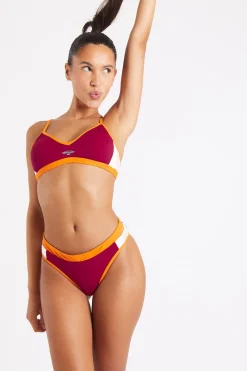 Maillot de bain 2 pièces bordeaux Jiao & Salsa Player