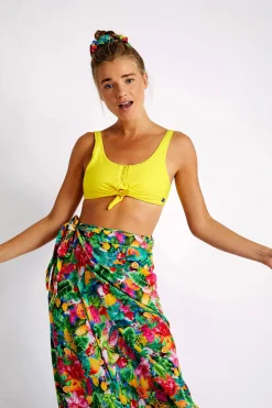 Maillot de bain 2 pièces côtelé jaune LIO SUNRIB & BENTA SUNRIB