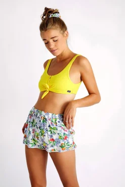 Maillot de bain 2 pièces côtelé jaune LIO SUNRIB & BENTA SUNRIB