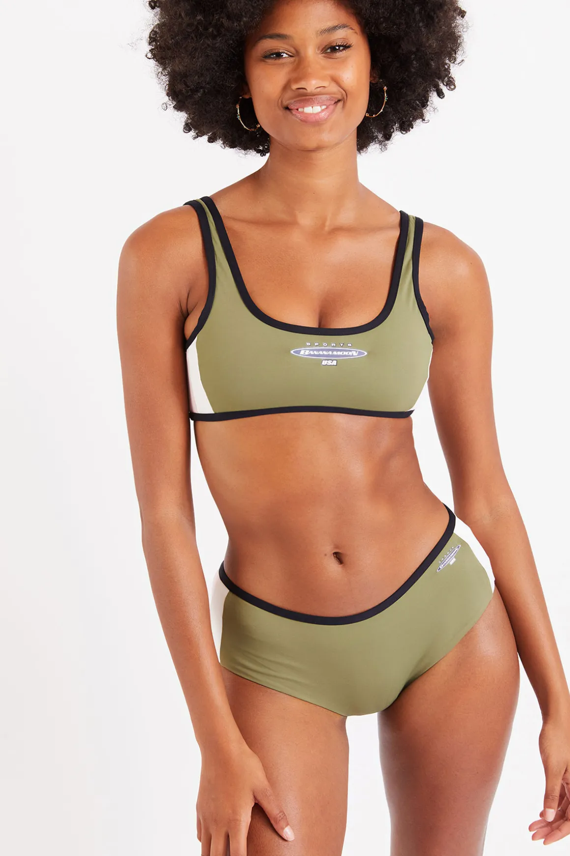 Maillot de bain 2 pièces kaki Kenpo & Lapta Player