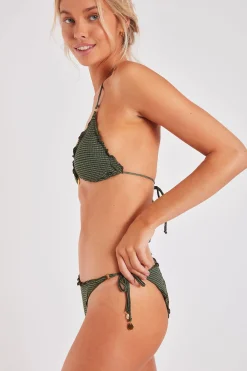 Maillot de bain 2 pièces kaki Ako & Jina Nirina