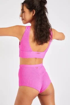 Maillot de bain 2 pièces rose Maleo & Naza Scrunchy