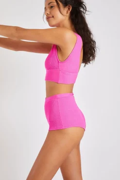 Maillot de bain 2 pièces rose Maleo & Naza Scrunchy