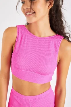 Maillot de bain 2 pièces rose Maleo & Naza Scrunchy