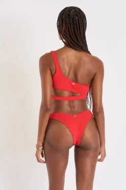 maillot de bain 2 pièces rouge ASYMO & KAYA SPRING