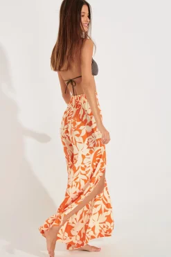 PANTALON Orange STEFA SARONG