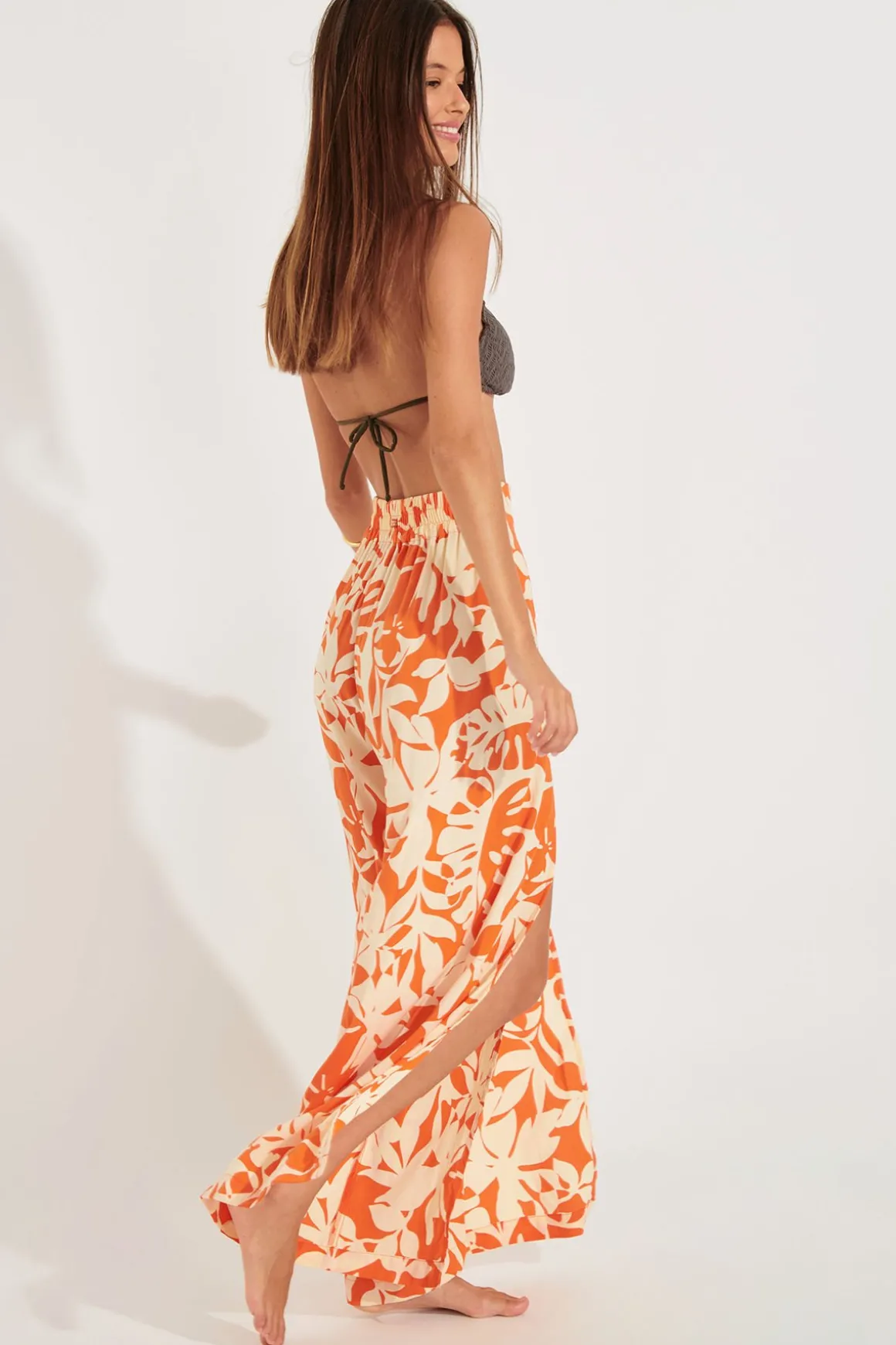 PANTALON Orange STEFA SARONG
