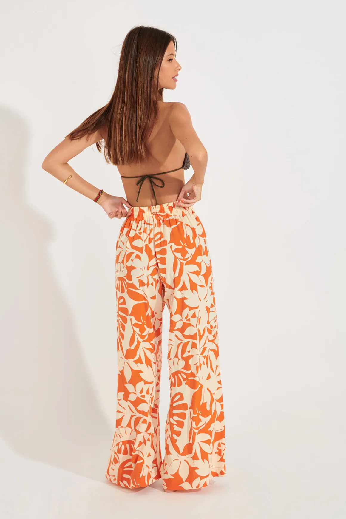 PANTALON Orange STEFA SARONG