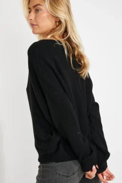 Pull Noir FLOWN FREELANCE