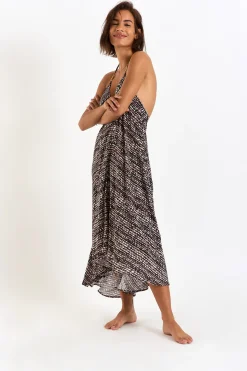 ROBE BEACHWEAR Noir OHARA CACAOVOIL