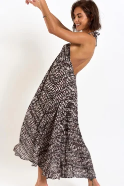 ROBE BEACHWEAR Noir OHARA CACAOVOIL