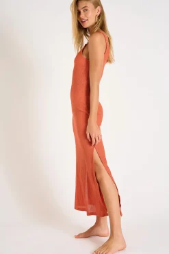 ROBE BEACHWEAR Orange AMIVA GOLDENRIB