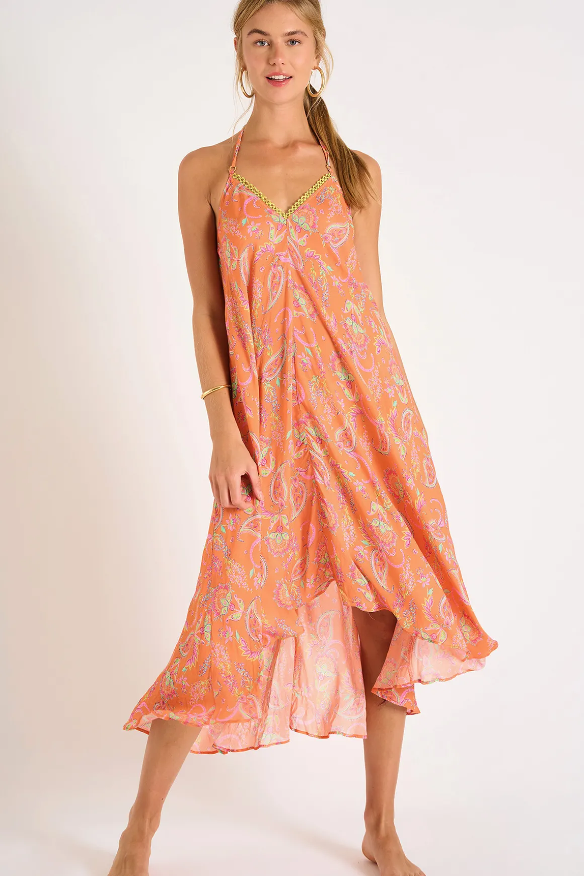 ROBE BEACHWEAR Orange OHARA ALAKURIVOIL