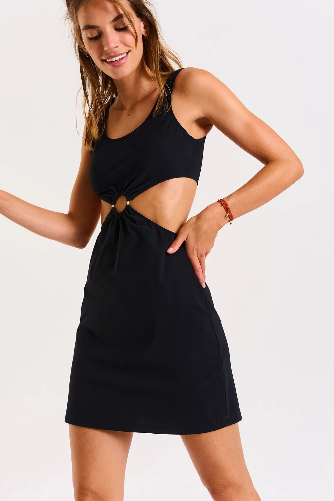 Robe de plage Noir DALVA BLACK