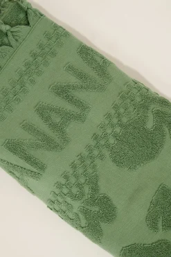 SERVIETTE PLAGE Vert CHERYLL PETALS