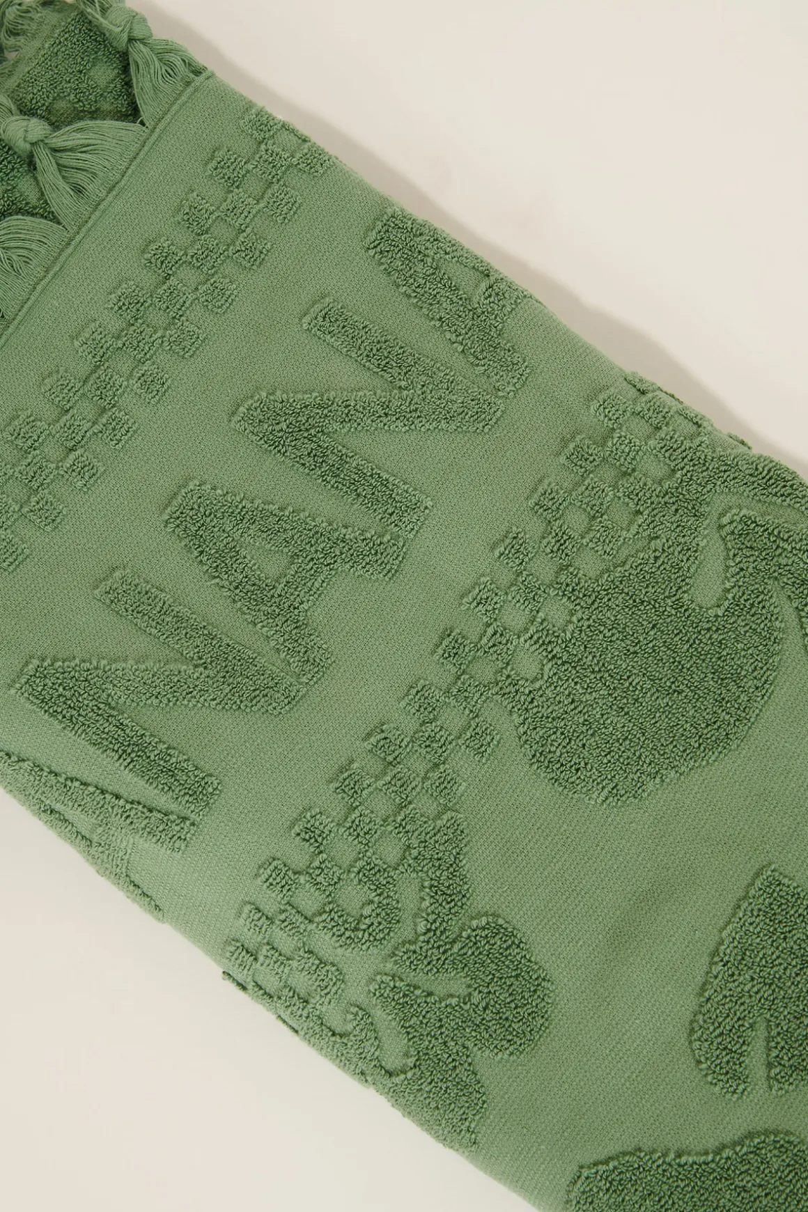 SERVIETTE PLAGE Vert CHERYLL PETALS