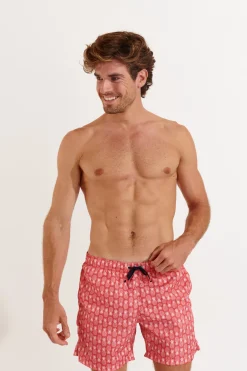 SHORT DE BAIN HOMME Rouge MANLY OCOONOR