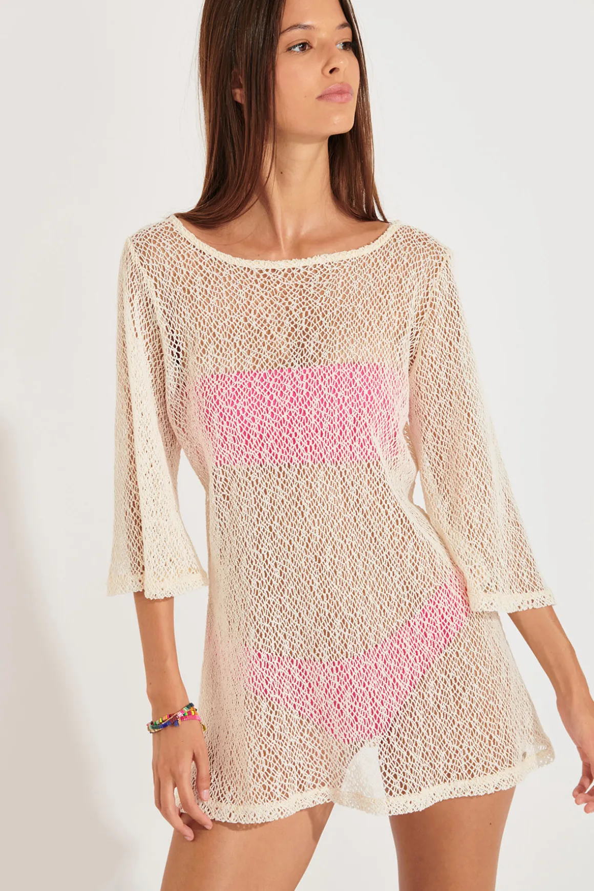 TUNIQUE BEACHWEAR Beige ATTIA BEACHBLISS