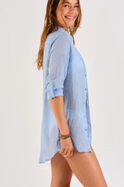 TUNIQUE BEACHWEAR Bleu GARY ADILSON