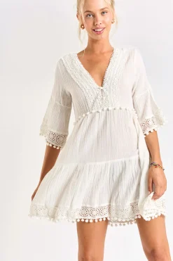 TUNIQUE BEACHWEAR Ecru NATALI JAYANY