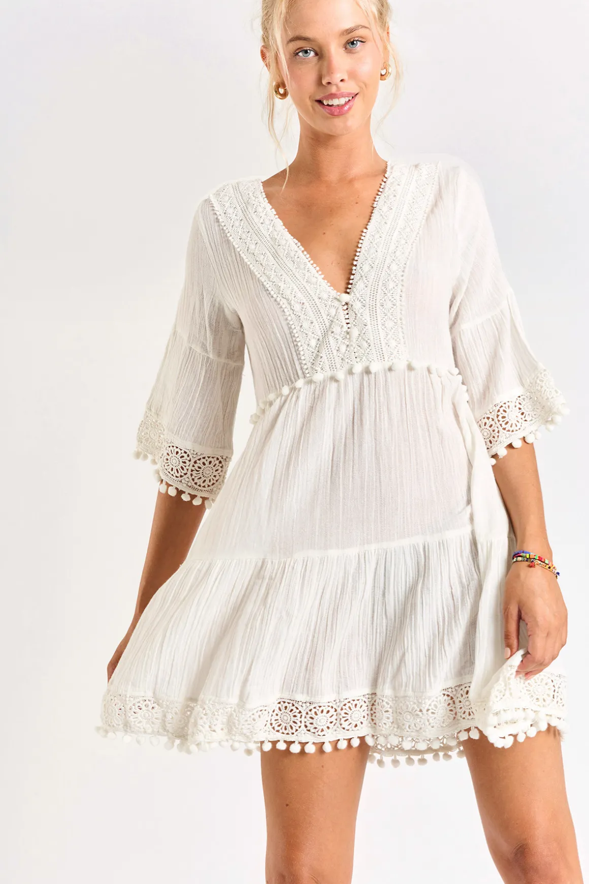 TUNIQUE BEACHWEAR Ecru NATALI JAYANY