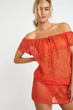 TUNIQUE BEACHWEAR Orange JAMES SEETHROUGHT