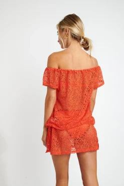 TUNIQUE BEACHWEAR Orange JAMES SEETHROUGHT