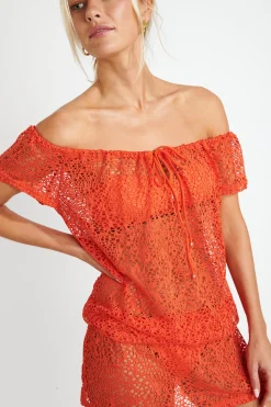 TUNIQUE BEACHWEAR Orange JAMES SEETHROUGHT