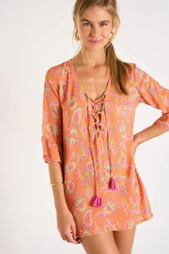 TUNIQUE BEACHWEAR Orange HOALA ALAKURIVOIL