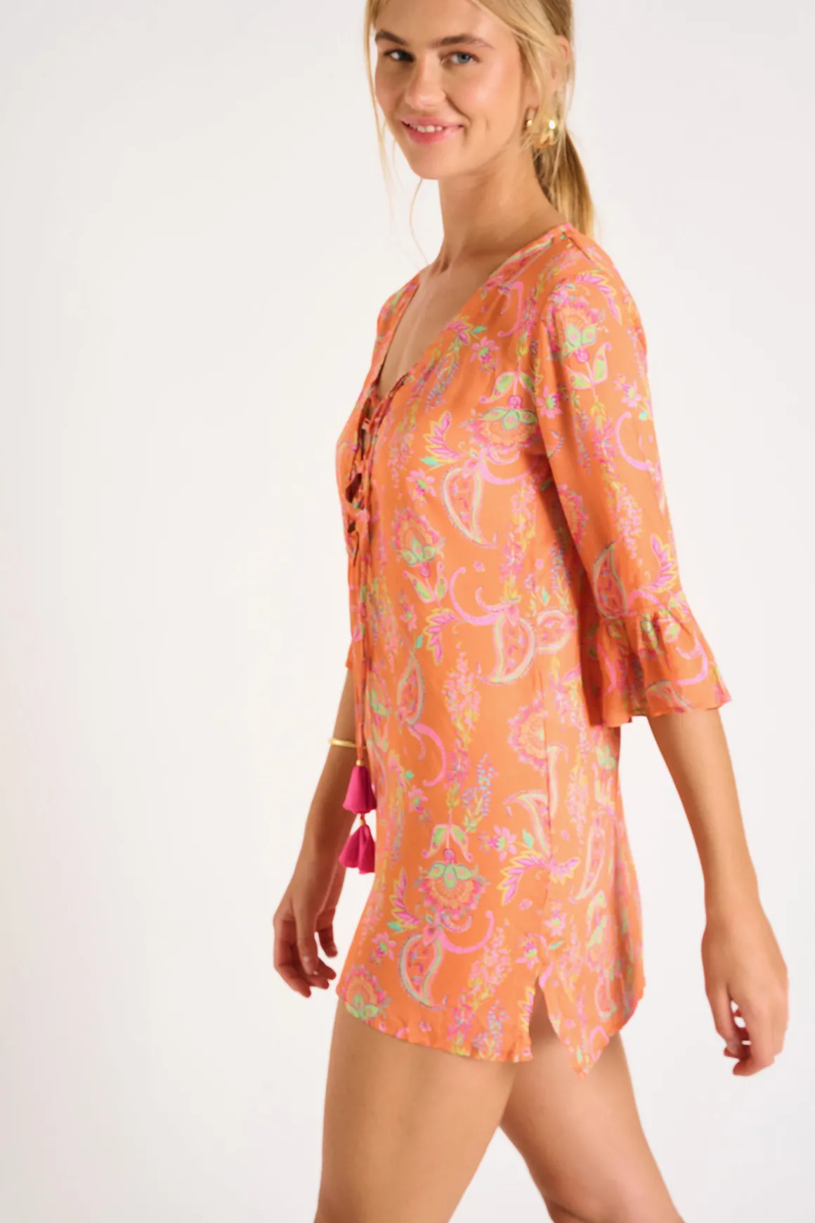 TUNIQUE BEACHWEAR Orange HOALA ALAKURIVOIL